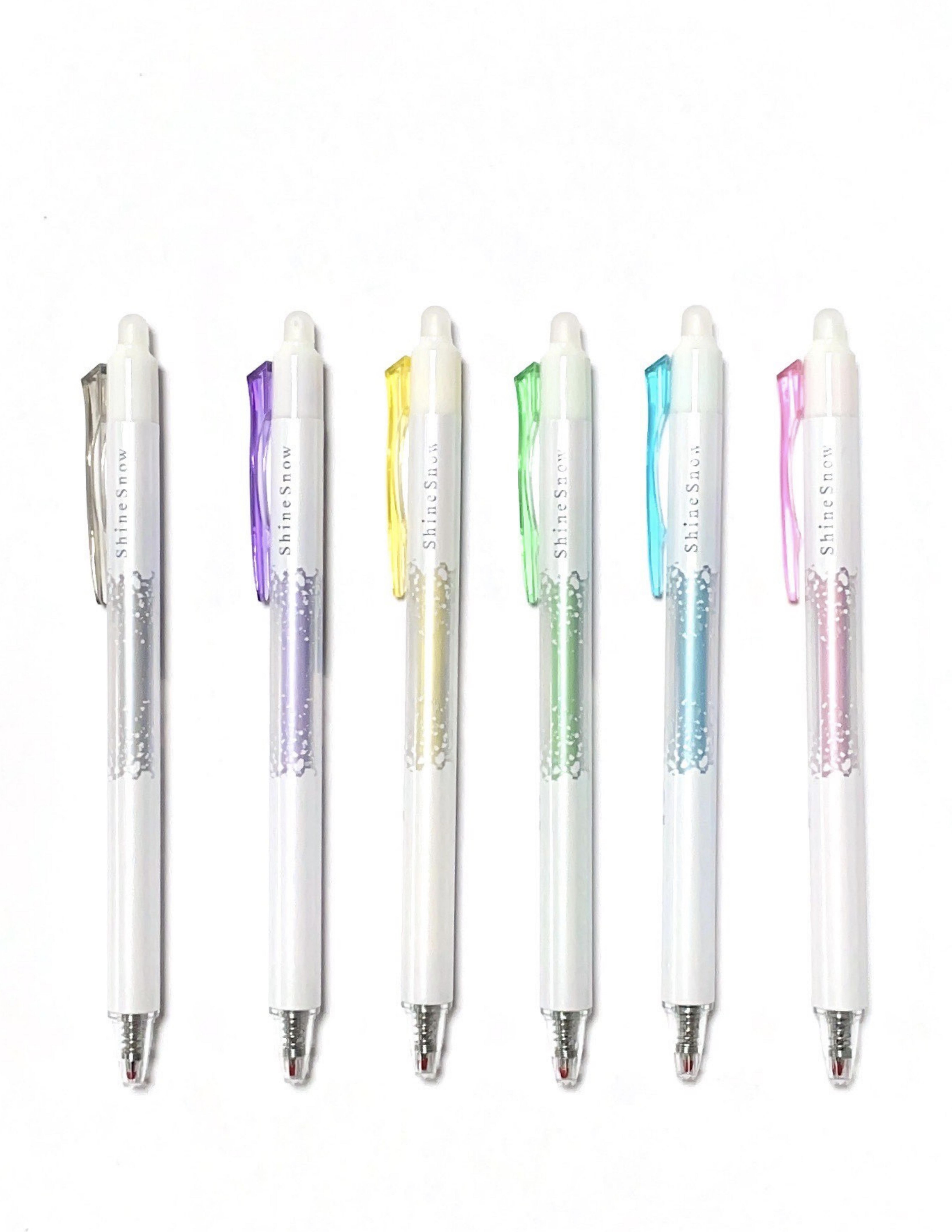 retractable rainbow erasable gel ink pen